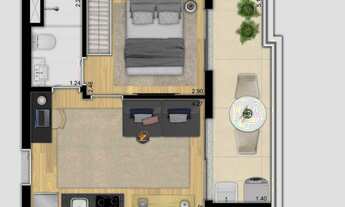 Imagem 4: The Collection Paulista | Construtora Trisul | Pronto | 36 metros | 01 dormitório