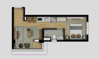 Imagem 4: Moa 292 | Construtora Shpaisman | Pronto | 33 metros | Studios com varanda