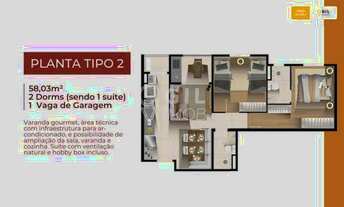Imagem: Apartamento com 2 quartos, Jardim Califórnia