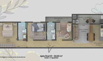 Imagem 2: Apartamento com 3 quartos à Venda, Saguaçu - Joinville