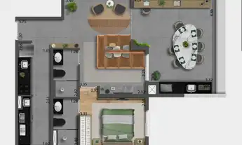 Imagem 5: Aria Mooca | Construtora Conx | Construção | 68 metros | 02 dormitórios | suíte