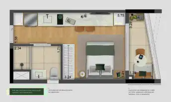 Imagem 7: NDK Moema | Construtora AAM | Construção | 27 metros | Studios | com varanda