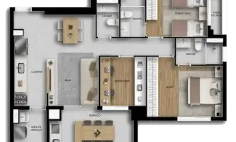 Imagem 4: Viccino | Construtora Tarjab | Construção | 90 metros | 03 dormitórios | suíte