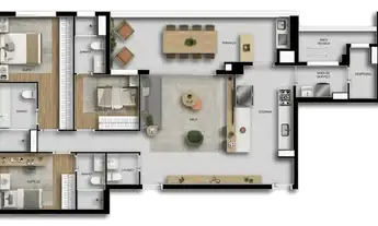 Imagem 4: Viccino | Construtora Tarjab | Construção | 128 metros | 03 suítes | varanda gourmet