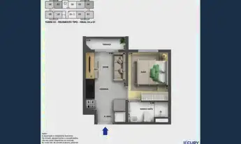 Imagem 4: Urban Vila Maria II | Construtora Cury | Construção | 25 metros | studios com varanda