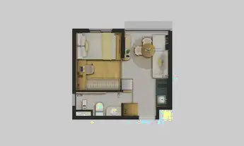 Imagem 4: QG Cardoso de Melo Construtora You, inc Construção 25 metros studios com varanda