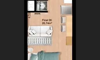 Imagem 4: Edifício Mio 25 Construtora Barão de Barros Pronto 28 metros studios com varanda