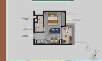 Imagem 4: Pulse Higienópolis | Construtora Niss | Pronto | 27 metros | studios com varanda