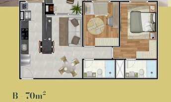 Imagem 5: Sophistic Casa Branca Construtora Paddan Pronto 68 metros 02 dormitórios suíte