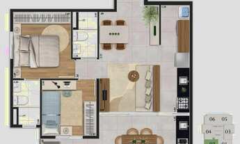 Imagem 6: Smile View | Construtora Laimo | Lançamento | 53 metros | 02 dormitórios | suíte