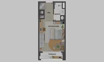 Imagem 4: SP 360º Smart Living Construtora Eztec Construção 24 metros studios com varanda