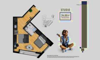 Imagem 4: Praça Paulicéia | Construtora EHP | Construção | 31 metros | Studios | com varanda