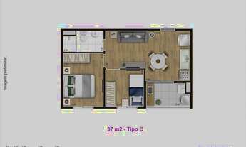 Imagem 5: Inter Kazzas | Construtora Kazzas | Construção | 38 metros | 02 dormitórios