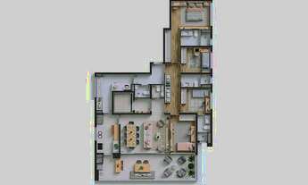 Imagem 5: Raiz By Paulo Mauro Pronto 171 metros 04 dormitórios 02 suítes varanda gourmet