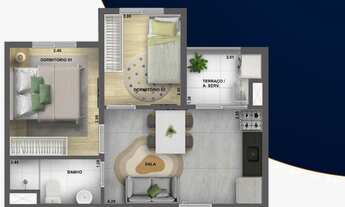 Imagem 4: Astro Santa Marina | Construtora Cury | Lançamento | 32 metros | 02 dormitórios