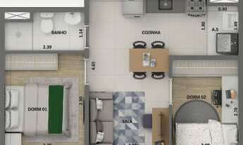 Imagem 4: Cidade Lapa Santa Marina | Construtora Cury | Construção | 34 metros | 02 dormitórios