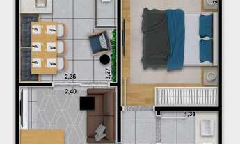 Imagem 5: Yess Tatuapé | Construtora Yess | Construção | 30 metros | 01 dormitório | com varanda