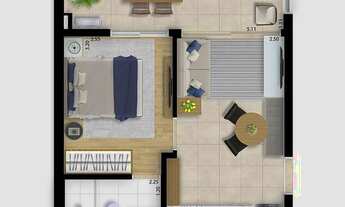 Imagem 4: The Park Anália Franco | Construtora FGF | Pronto | 35 metros 1 suíte | com varanda