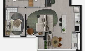 Imagem 4: Tiê Aclimação Construtora Shpaisman Construção 59 metros 02 dormitórios suíte