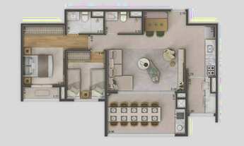 Imagem 4: Raízes L’avenir | Construtora Mitre | Construção | 82 metros | 03 dormitórios | suíte