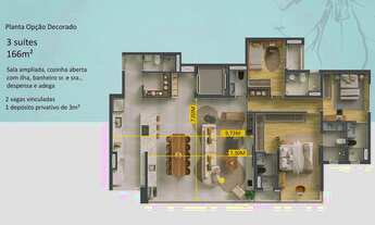Imagem 5: Maison Diogo Construtora Fibra Construção 166 metros 04 suítes varanda gourmet