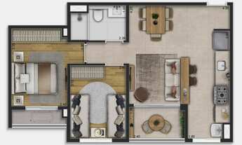 Imagem 4: Natur Granja Viana | Construtora Nativo | Construção | 54 metros | 02 dormitórios