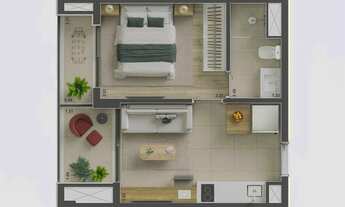 Imagem 4: Voga Flórida Brooklin | Construtora Fibra | Construção | 32 metros | 01 suíte