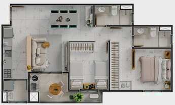 Imagem 4: Douro Residencial | Construtora Recon | Pronto | 65 metros | 02 dormitórios | suíte