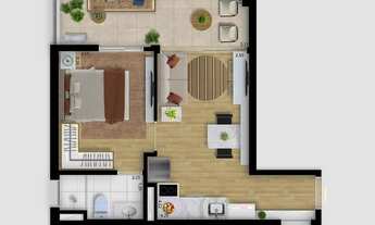 Imagem 4: The Park Anália Franco | Construtora FGF | Pronto | 38 metros 1 suíte | com varanda