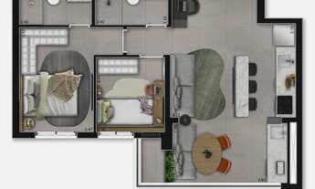 Imagem 5: Tiê Aclimação Construtora Shpaisman Construção 59 metros 02 dormitórios suíte