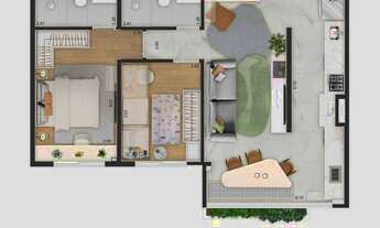 Imagem 4: IX Santana | Construtora IX | Construção | 60 metros | 02 dormitórios | suíte