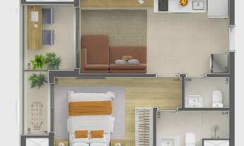 Imagem 4: Voga Flórida Brooklin | Construtora Fibra | Construção | 39 metros | 01 suíte | lavabo