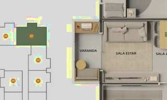 Imagem 5: Jardins de Anália Franco Construtora Minerva Construção 35 metros 02 dormitórios