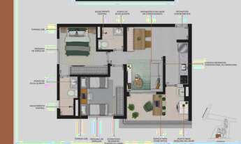 Imagem 6: Pulse Higienópolis | Construtora Niss | Pronto | 60 metros | 02 dormitórios | suíte