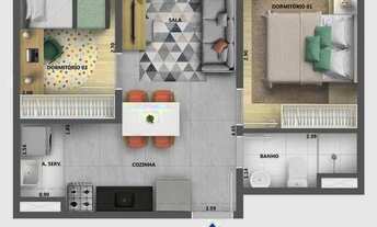 Imagem 4: Dez Belenzinho | Construtora Cury | Construção | 34 metros | 02 dormitórios