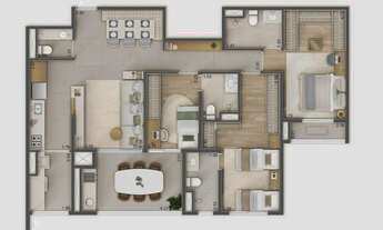 Imagem 6: Raízes L’avenir | Construtora Mitre | Construção | 109 metros | 03 suítes