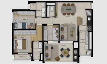 Imagem 5: Vitrine Tatuapé Construtora Diálogo Construção 92 metros 03 dormitórios suíte