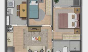 Imagem 4: Mundo Apto Elevato Bosque da Saúde | Construção | 37 metros | 02 dormitórios