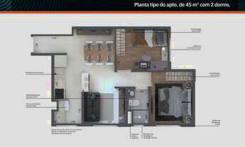 Imagem 4: Pleno Sacomã | Construtora Promaster | Construção | 45 metros | 02 dormitórios