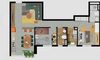 Imagem 4: Arken Edifício Volt | Construtora Vegus | Pronto | 68 metros | 02 dormitórios | suíte