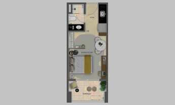 Imagem 5: Alt Studios By Eztec Construtora Eztec Construção 28 metros Studios com varanda