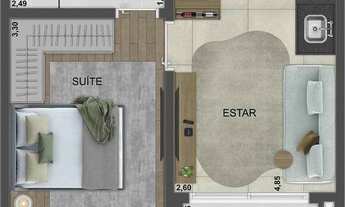 Imagem 4: Blue Marine Home Resort | Construtora Eztec | Construção | 34 metros | 01 suíte