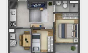 Imagem 5: Mood Vila Ré II | Construtora Holos | Construção | 36 metros | 02 dormitórios