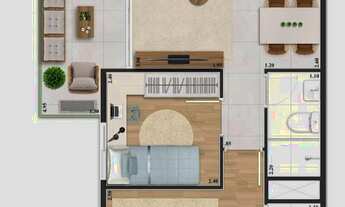 Imagem 6: Smile View | Construtora Laimo | Lançamento | 50 metros | 02 dormitórios | suíte