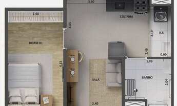 Imagem 5: Cury Cidade Mooca Venezia | Construtora Cury | Construção | 34 metros | 02 dormitórios