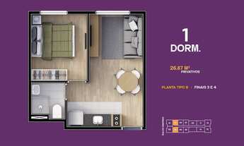 Imagem 5: Smart House Mooca | Construtora MJS | Construção | 26 metros | 01 dormitório