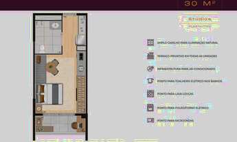 Imagem 4: Voxx Itaim | Construtora Barbara | Construção | 30 metros | Studios com varanda