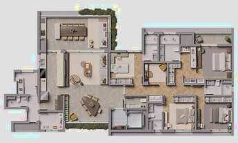 Imagem 5: Baume Itaim Construtora Novonor Construção 219 metros 04 suítes hall privativo