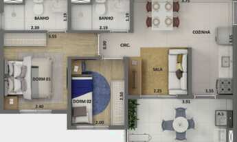 Imagem 4: Cidade Lapa Santa Marina | Construtora Cury | Construção | 45 metros | 02 dormitórios