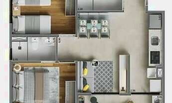 Imagem 4: Jalico Jacuí | Construtora Jalico | Construção | 52 metros | 02 dormitórios | suíte